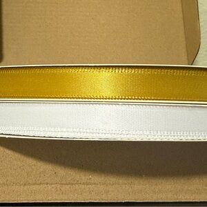 Gold and White Ribbon Set
